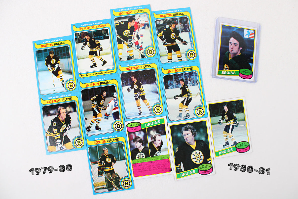Boston Bruins: 1971-72 - 1980-81 Topps Hockey Card Team Pack