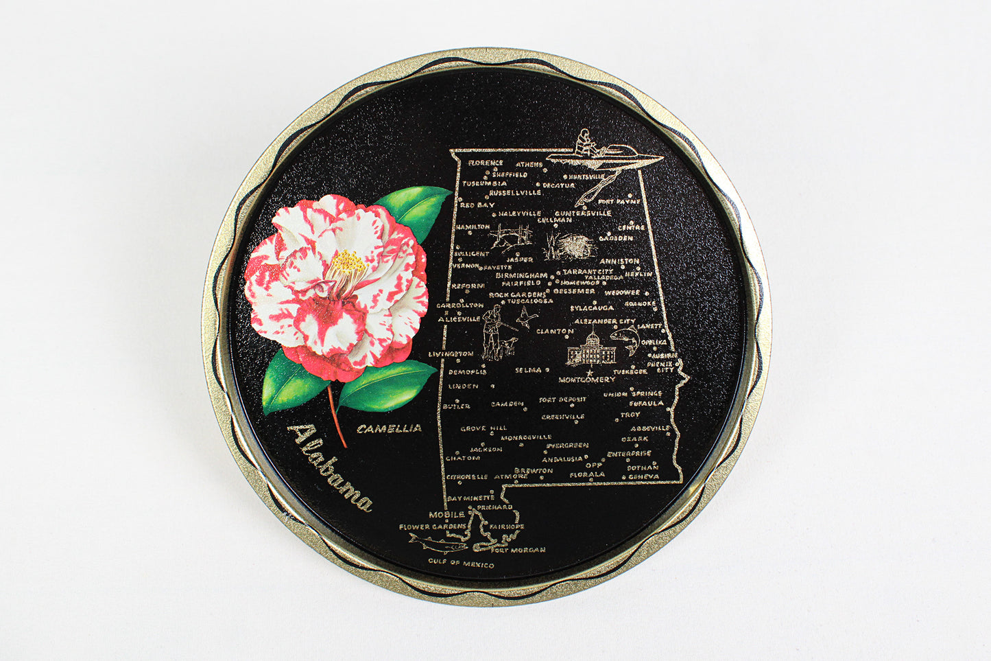 Alabama Souvenir Metal Serving Tray