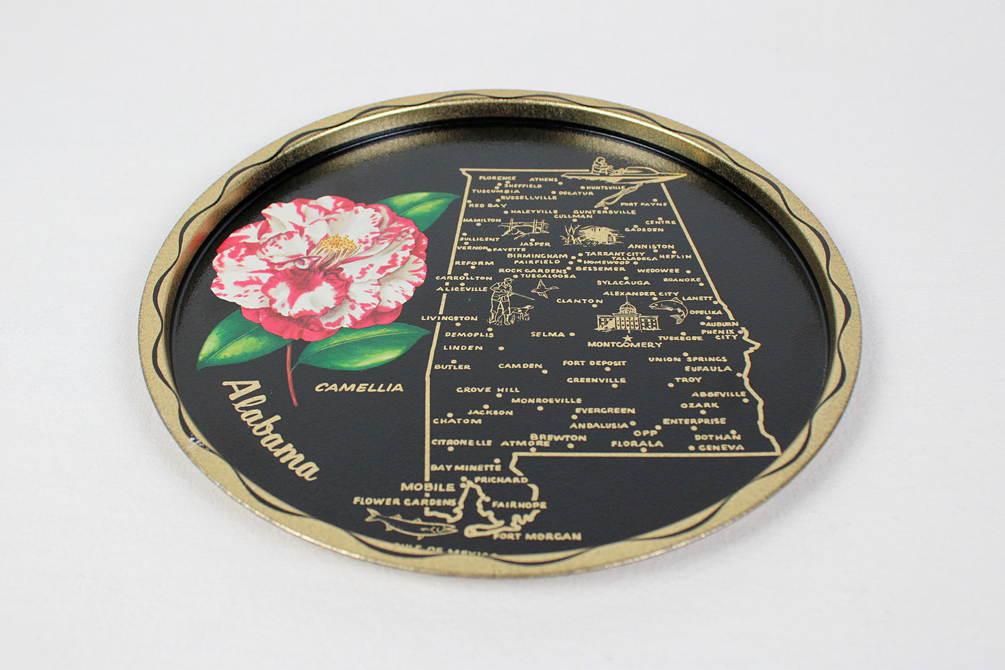Alabama Souvenir Metal Serving Tray
