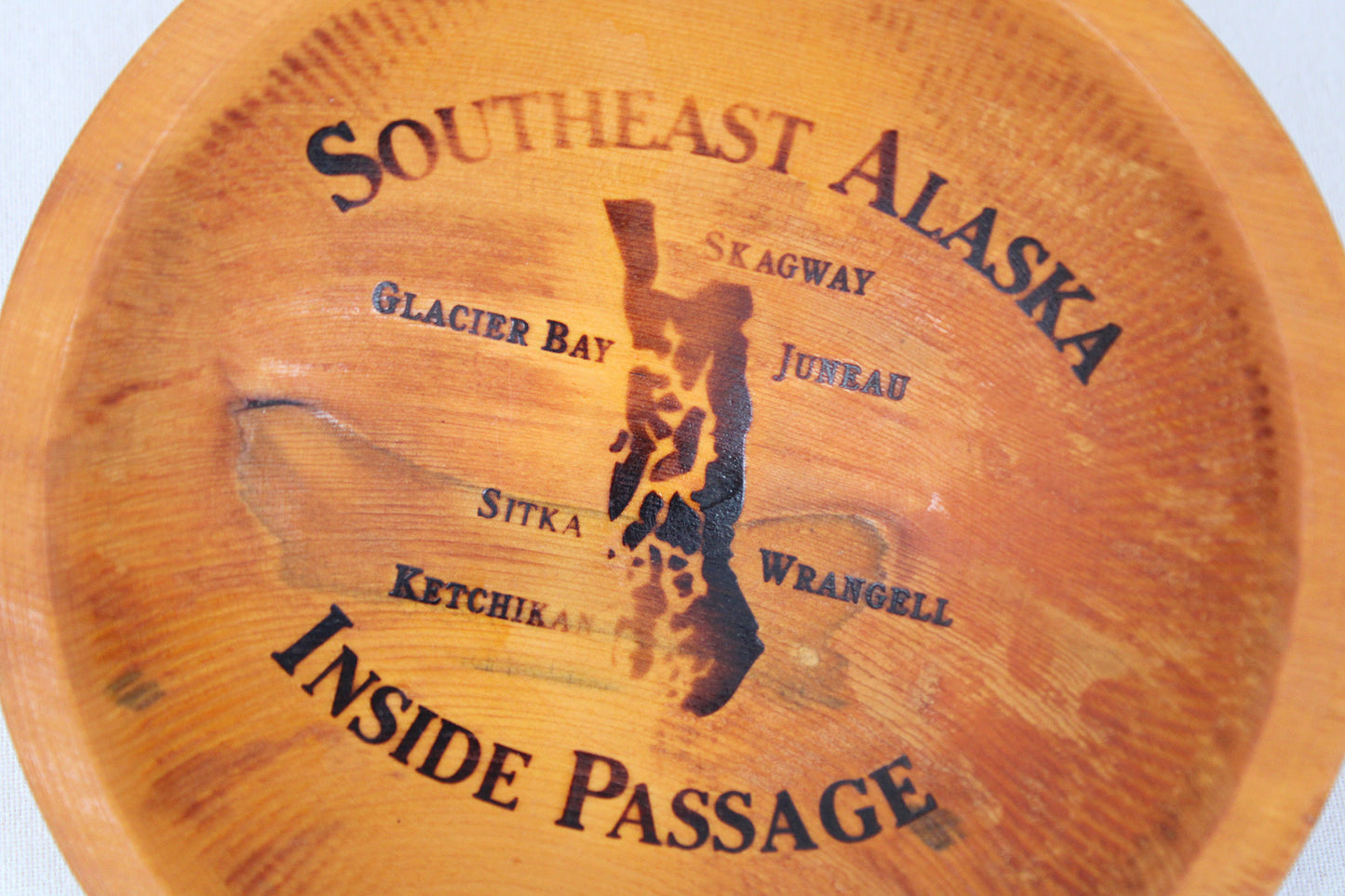 Alaska Forest Creations “Southeast Alaska Inside Passage” Yellow Cedar Wood Bowl