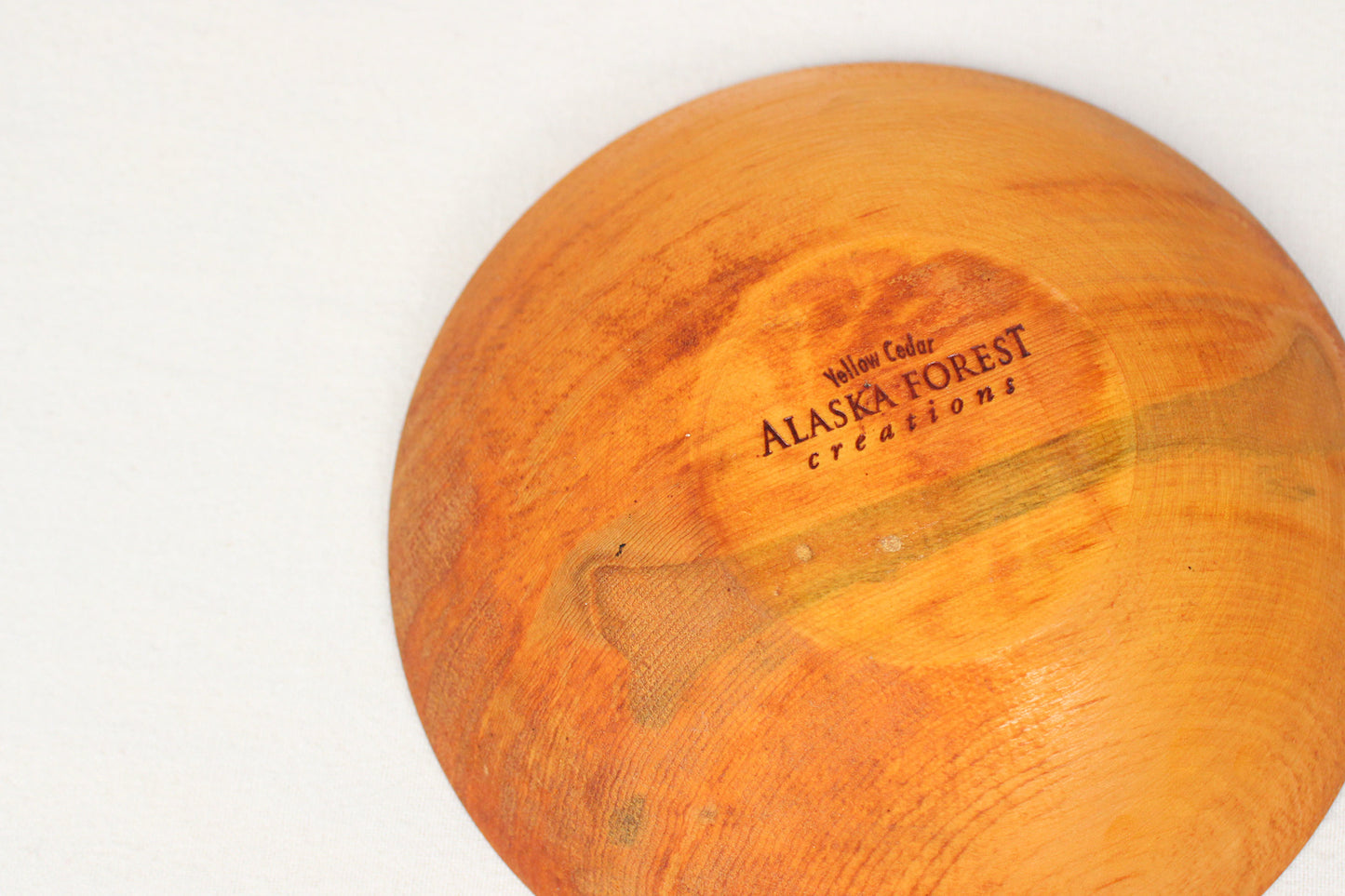 Alaska Forest Creations “Southeast Alaska Inside Passage” Yellow Cedar Wood Bowl