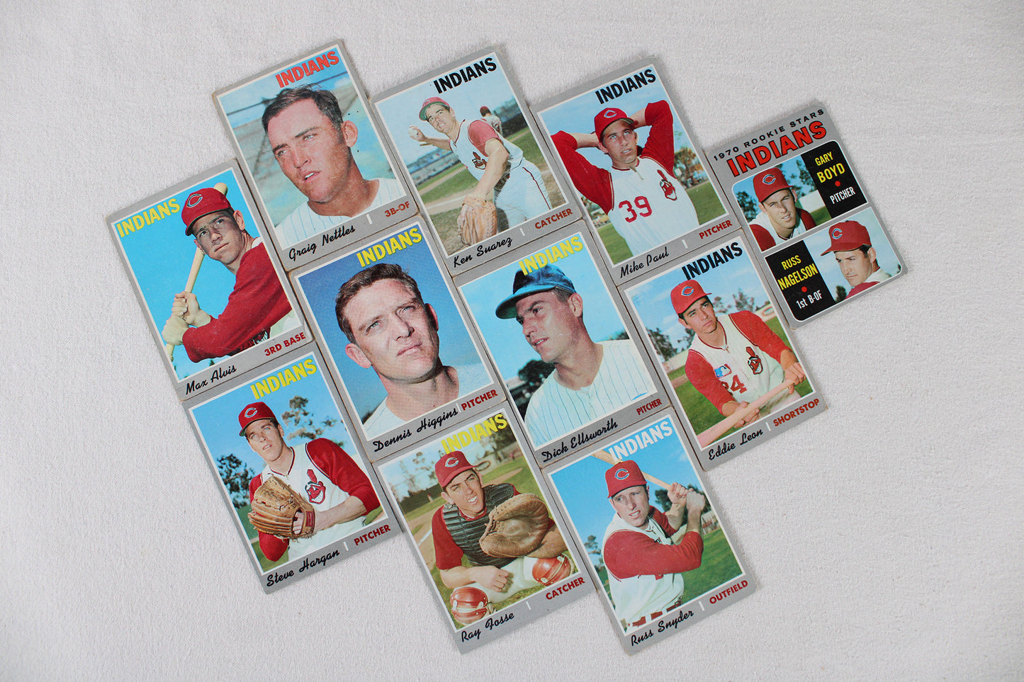 Topps Baseball Cards Cleveland Indians 1970