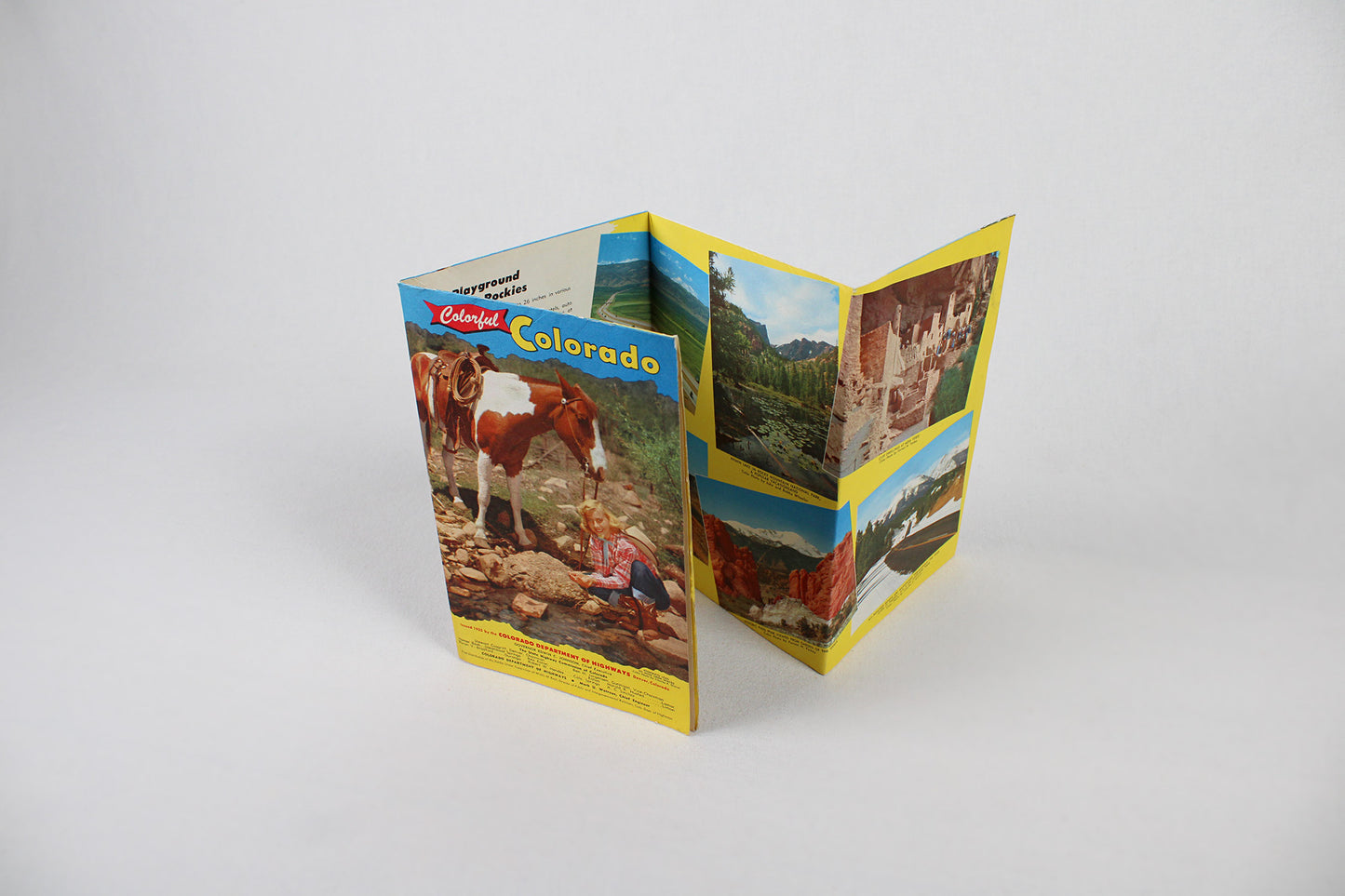 Colorado Department of Highways “Colorful Colorado” 1955 Map / Brochure / Guide