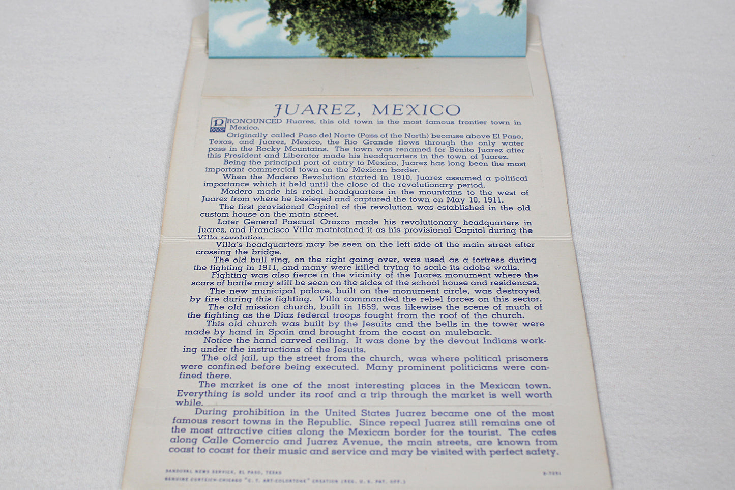 Souvenir Folder of Ciudad Juarez Old Mexico / Accordion Postcard Set