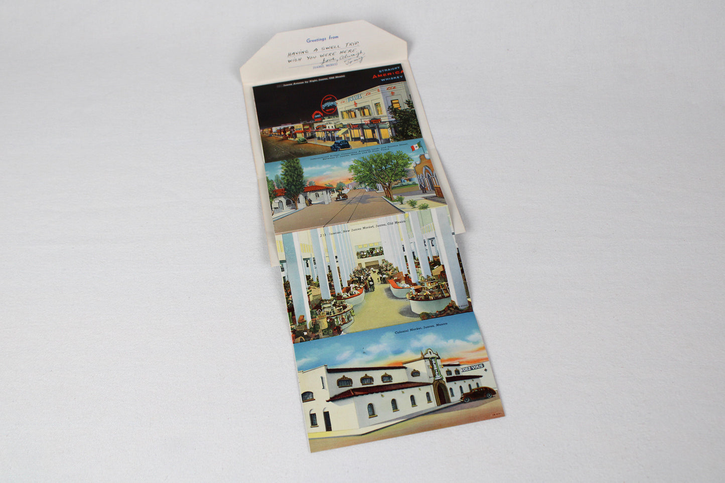 Souvenir Folder of Ciudad Juarez Old Mexico / Accordion Postcard Set