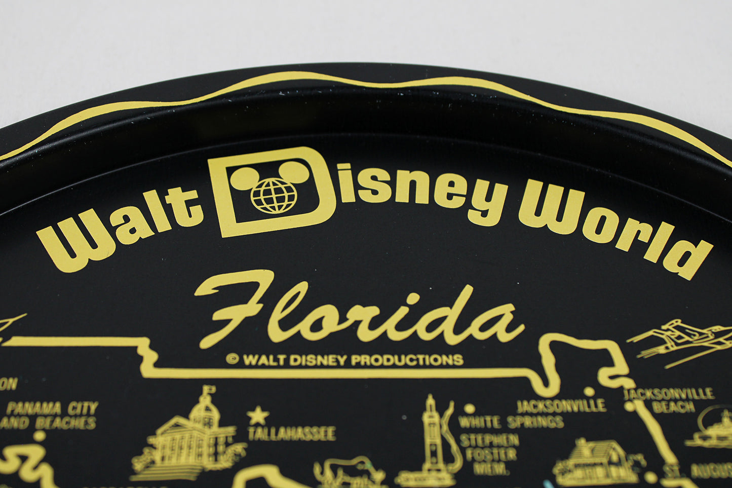 Florida Walt Disney World Souvenir Metal Serving Tray
