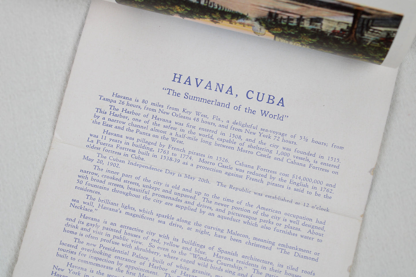 Souvenir of Havana, Cuba / Accordion Postcard Set