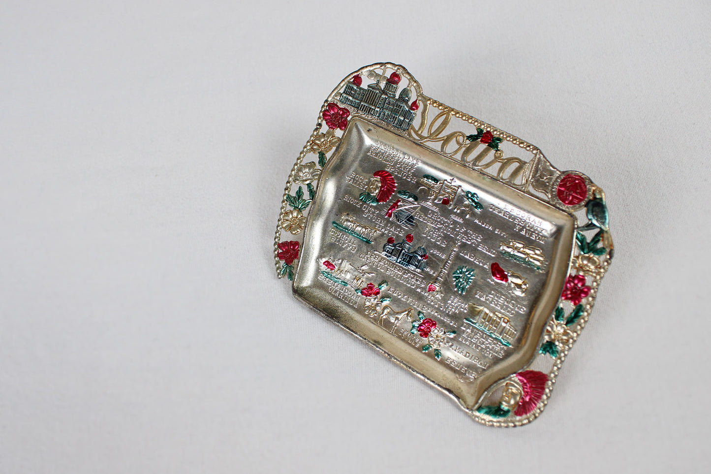 Iowa Small Metal Tray / Ashtray Souvenir