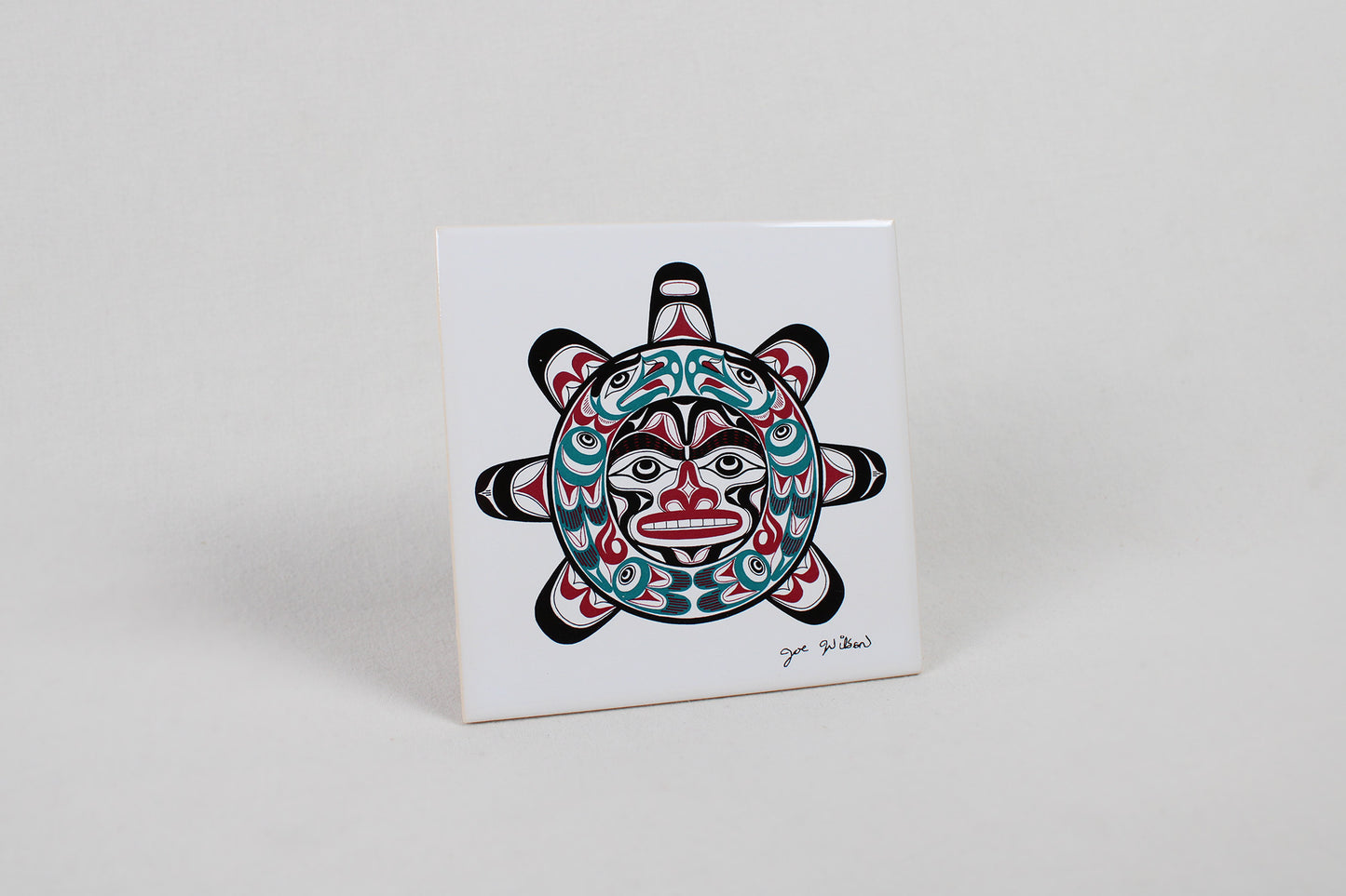 Jody Wilson Coast Salish Artist Ceramic Trivet: Sun God