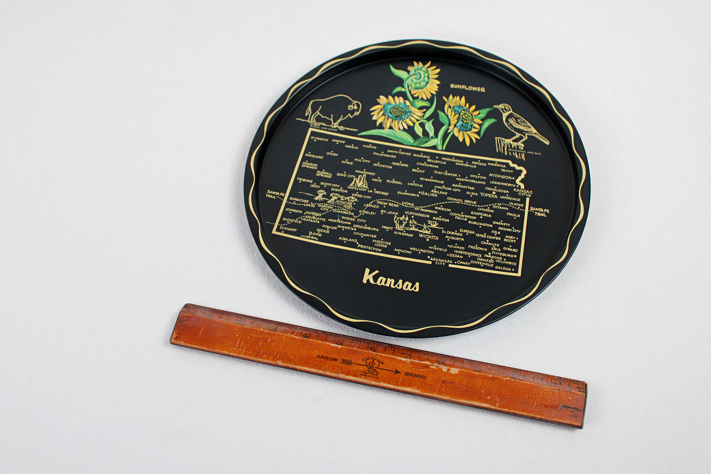 Kansas Souvenir Metal Serving Tray
