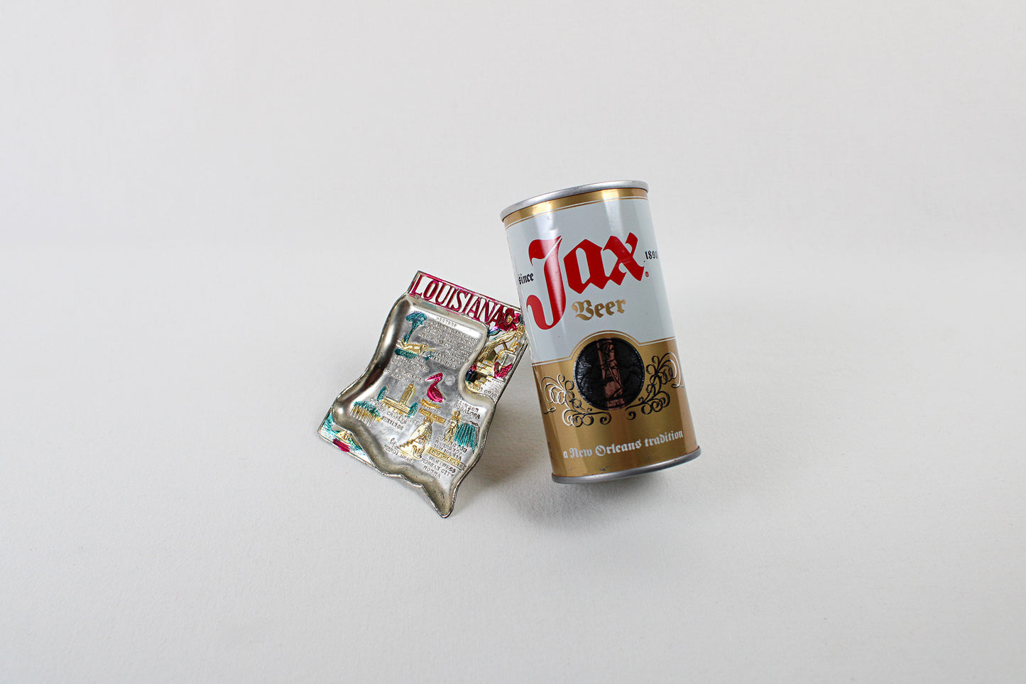 Louisiana Small Metal Tray / Ashtray Souvenir