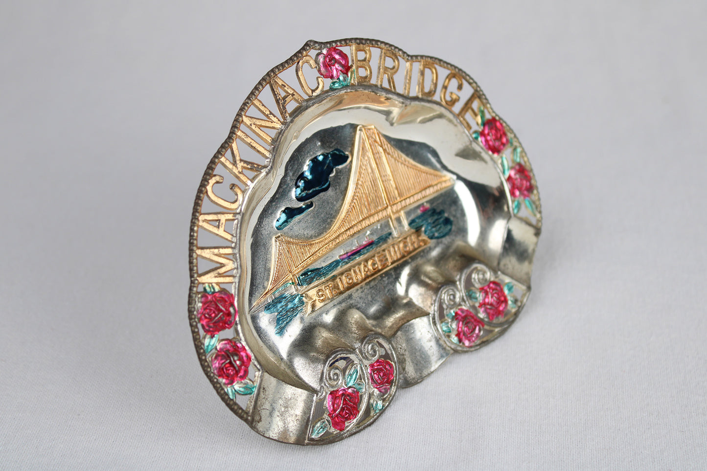 Mackinac Bridge Metal Ashtray Souvenir