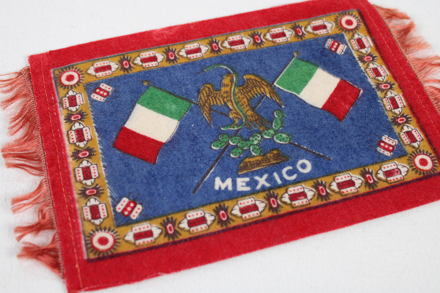Mexican Flag Tobacco Silks, Set of Two, From The Early 1900s