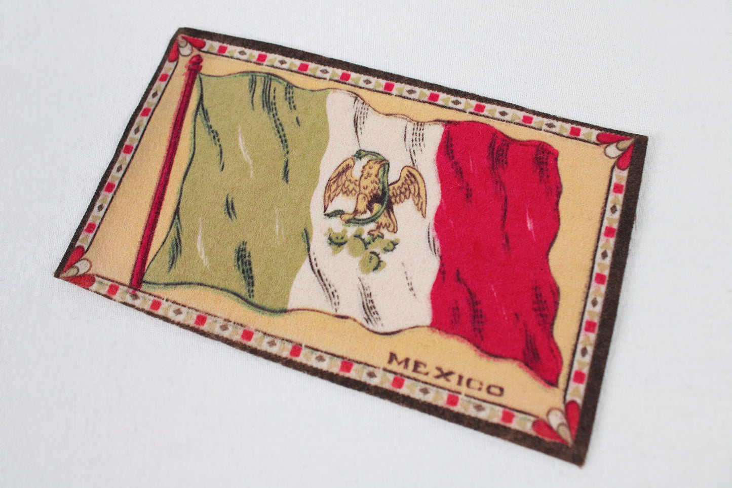 Mexican Flag Tobacco Silks, Set of Two, From The Early 1900s