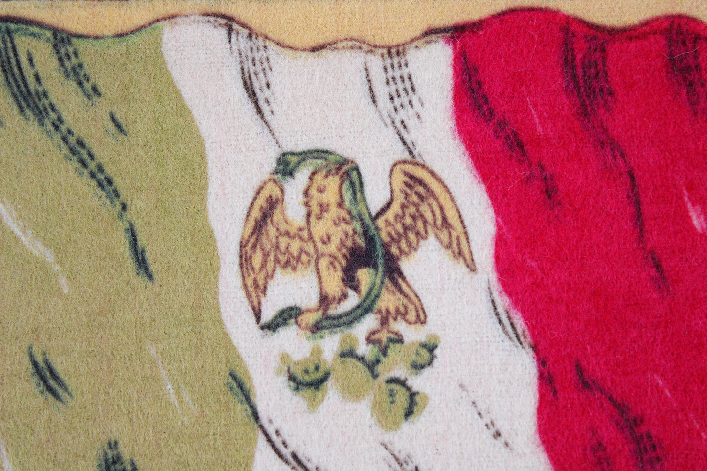 Mexican Flag Tobacco Silks, Set of Two, From The Early 1900s