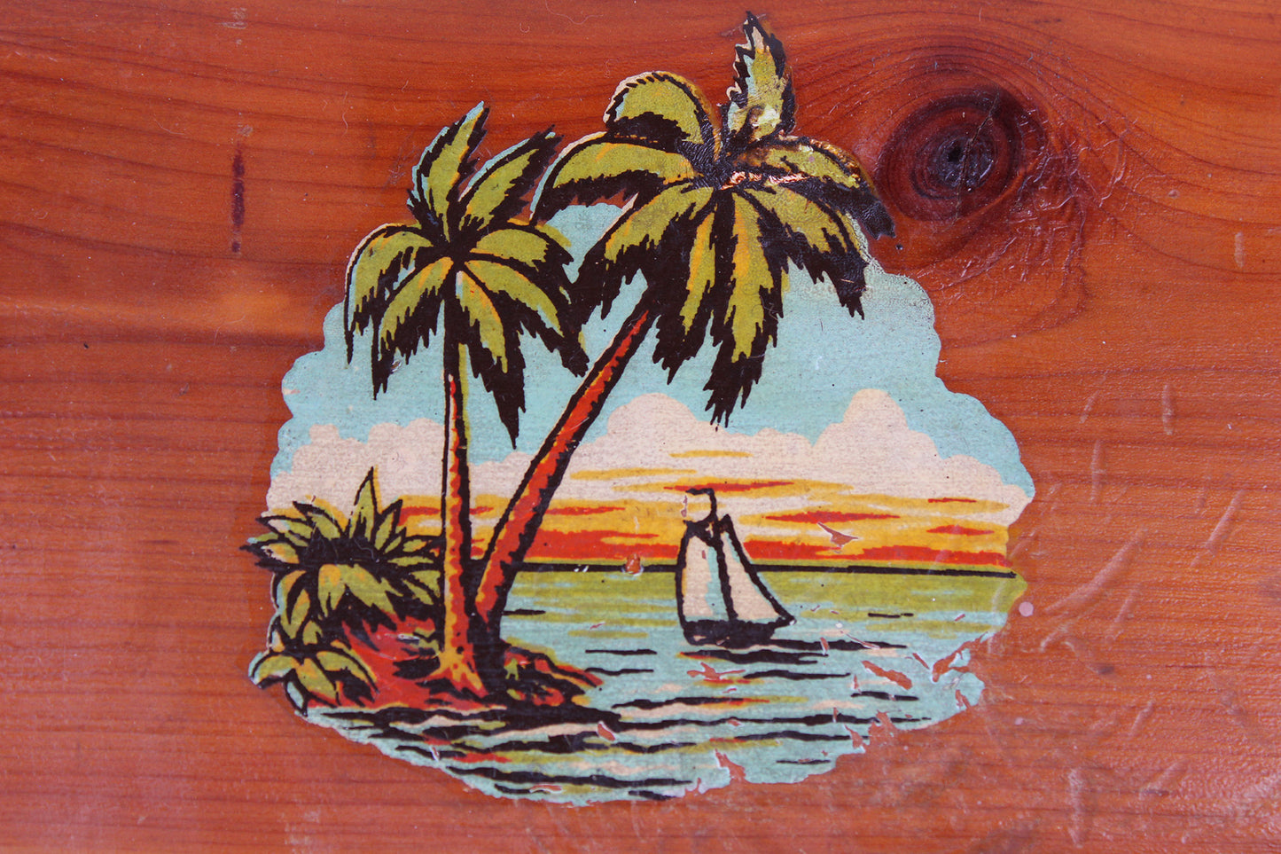 Miami Beach Souvenir Wood Stash / Trinket Box