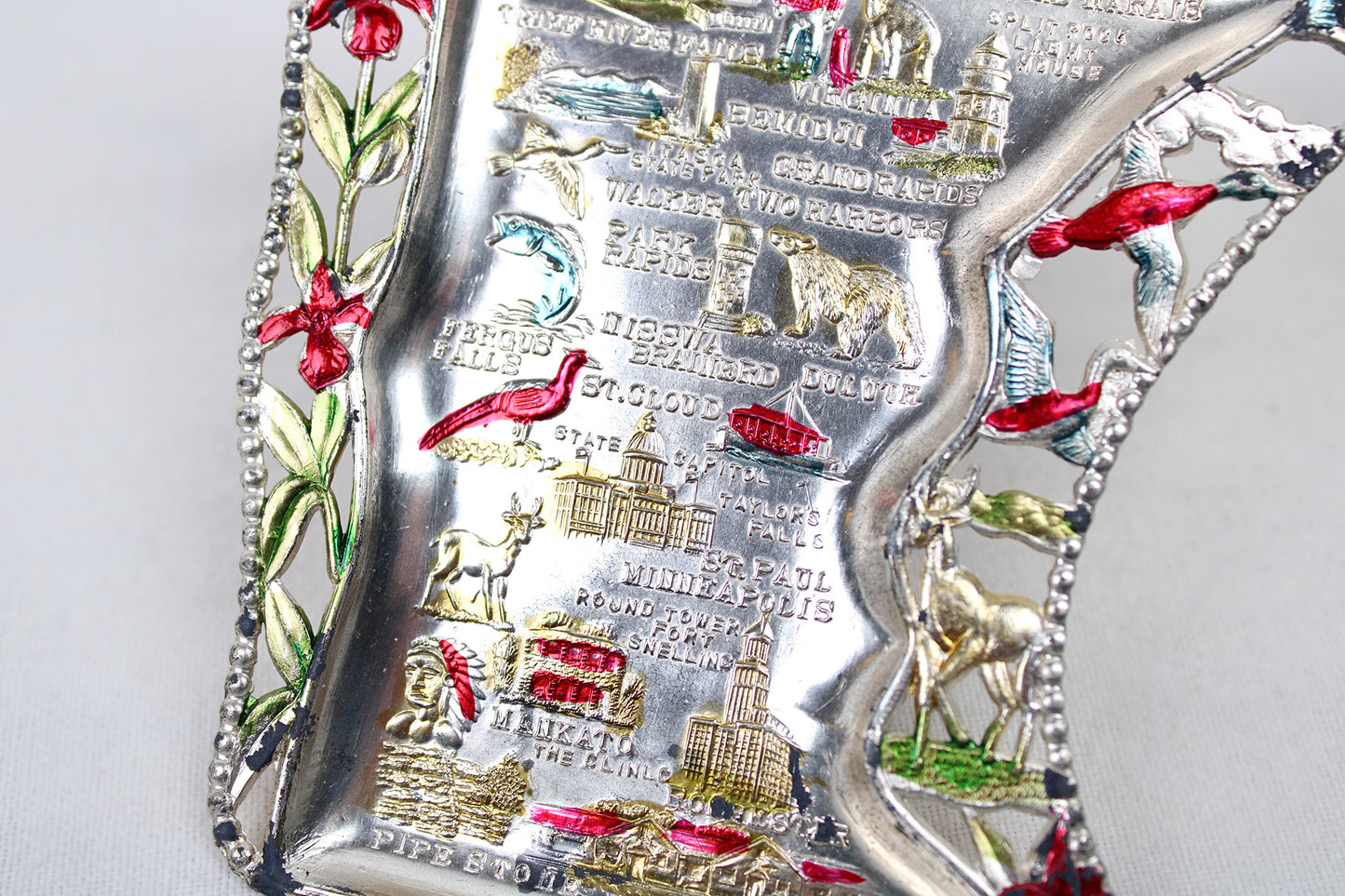 Minnesota Small Metal Tray / Ashtray Souvenir
