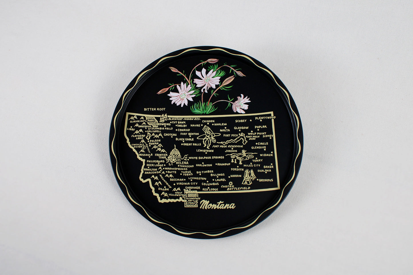 Montana Souvenir Metal Serving Tray