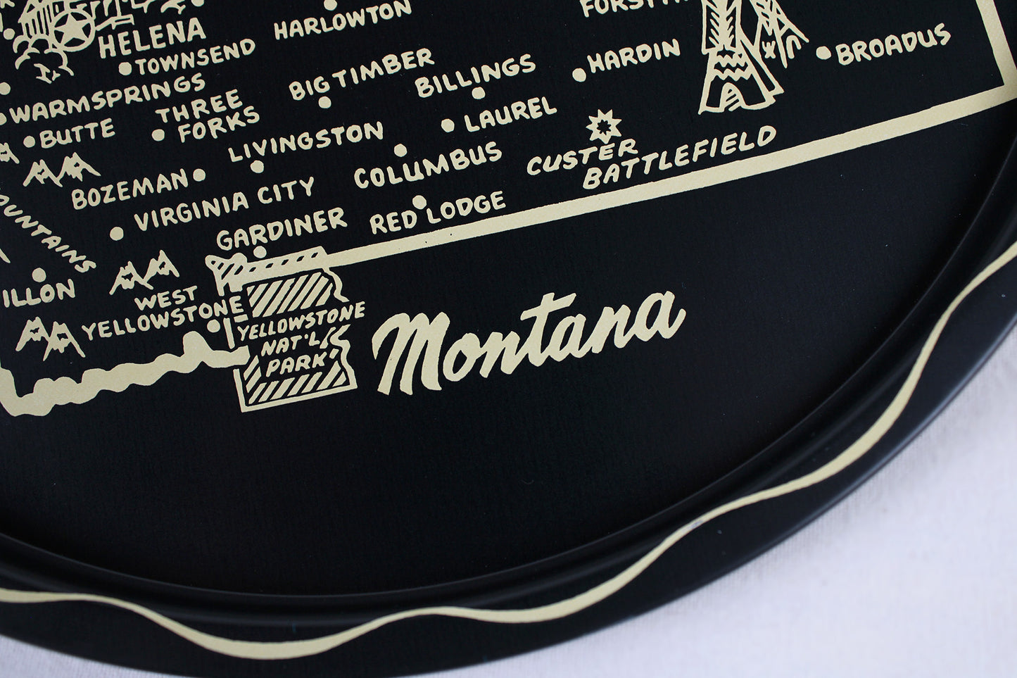 Montana Souvenir Metal Serving Tray