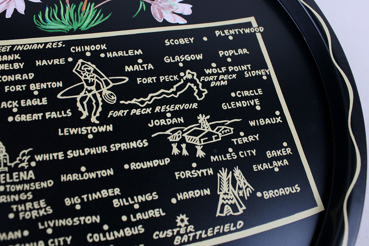 Montana Souvenir Metal Serving Tray