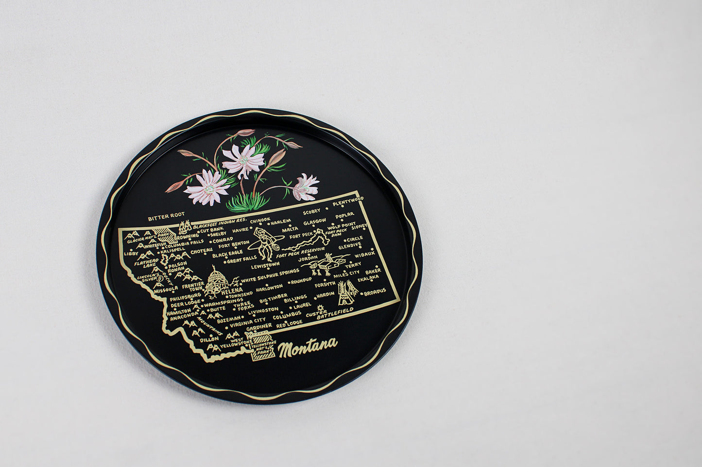 Montana Souvenir Metal Serving Tray