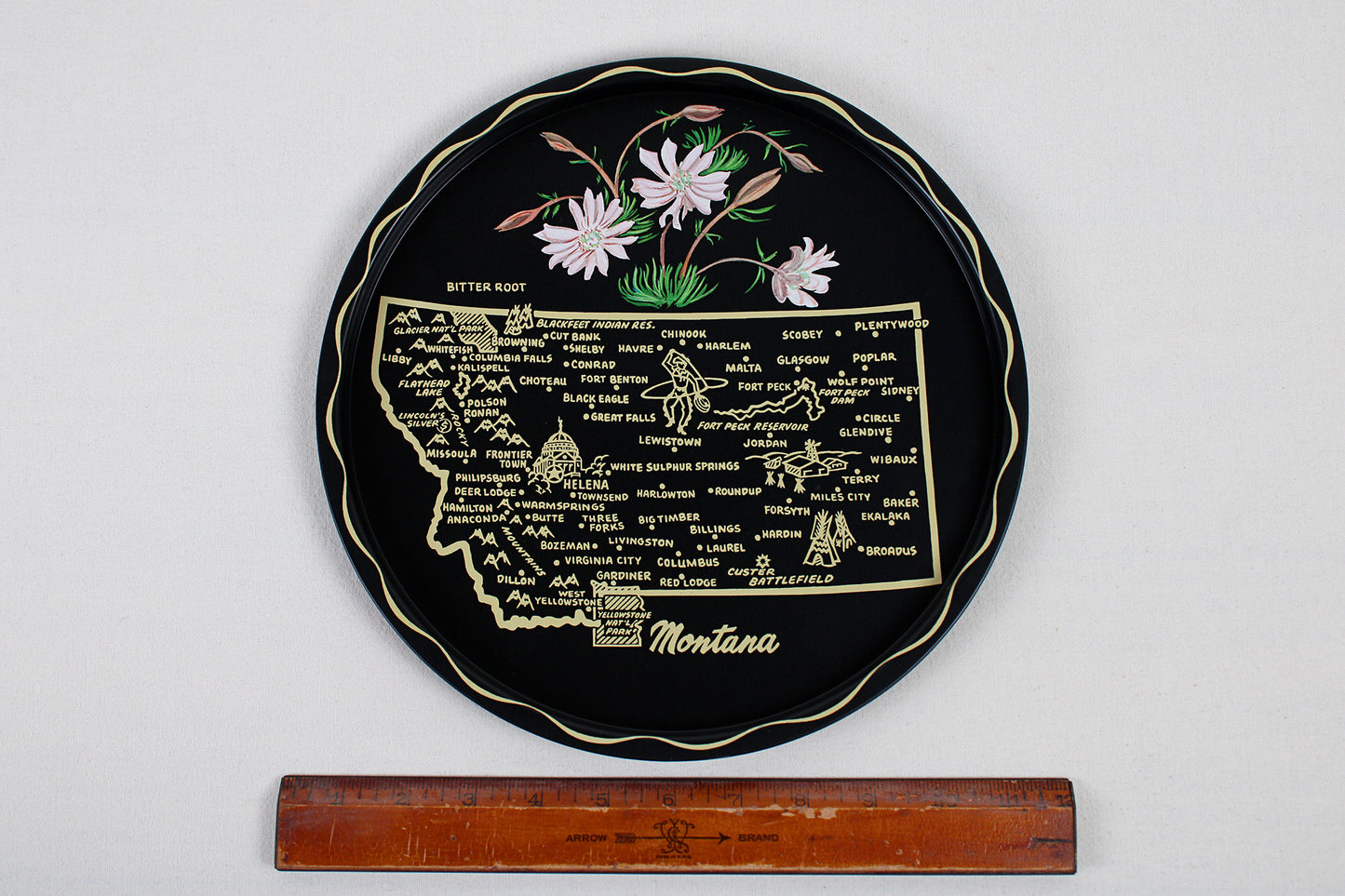 Montana Souvenir Metal Serving Tray