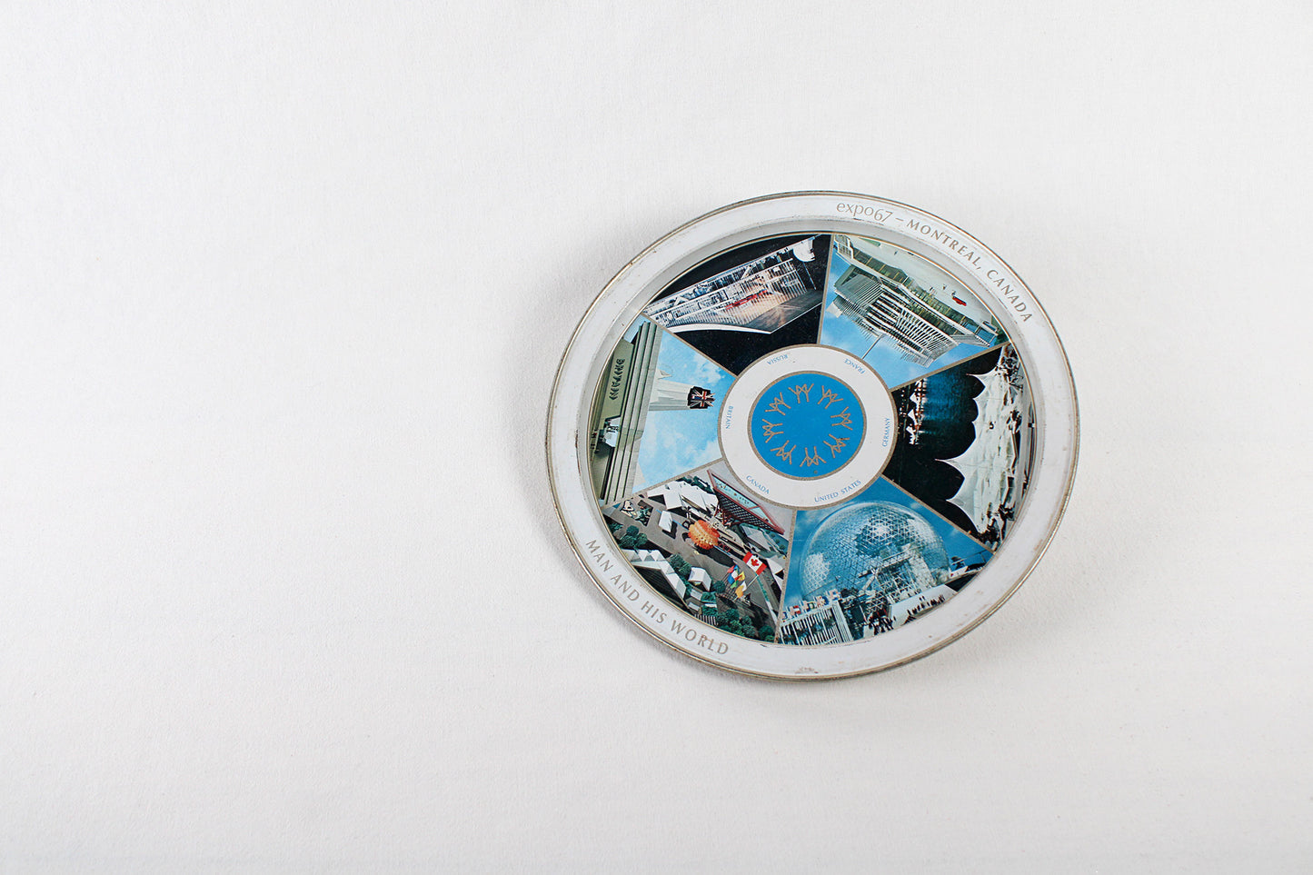 Montreal Canada EXPO67 Souvenir Metal Serving Tray