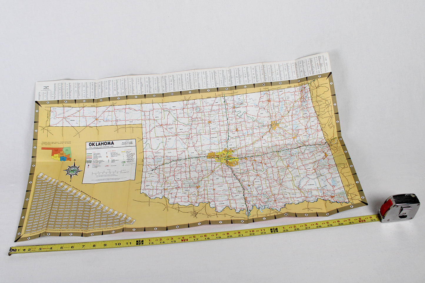 Oklahoma 1974 Official State Highway Map