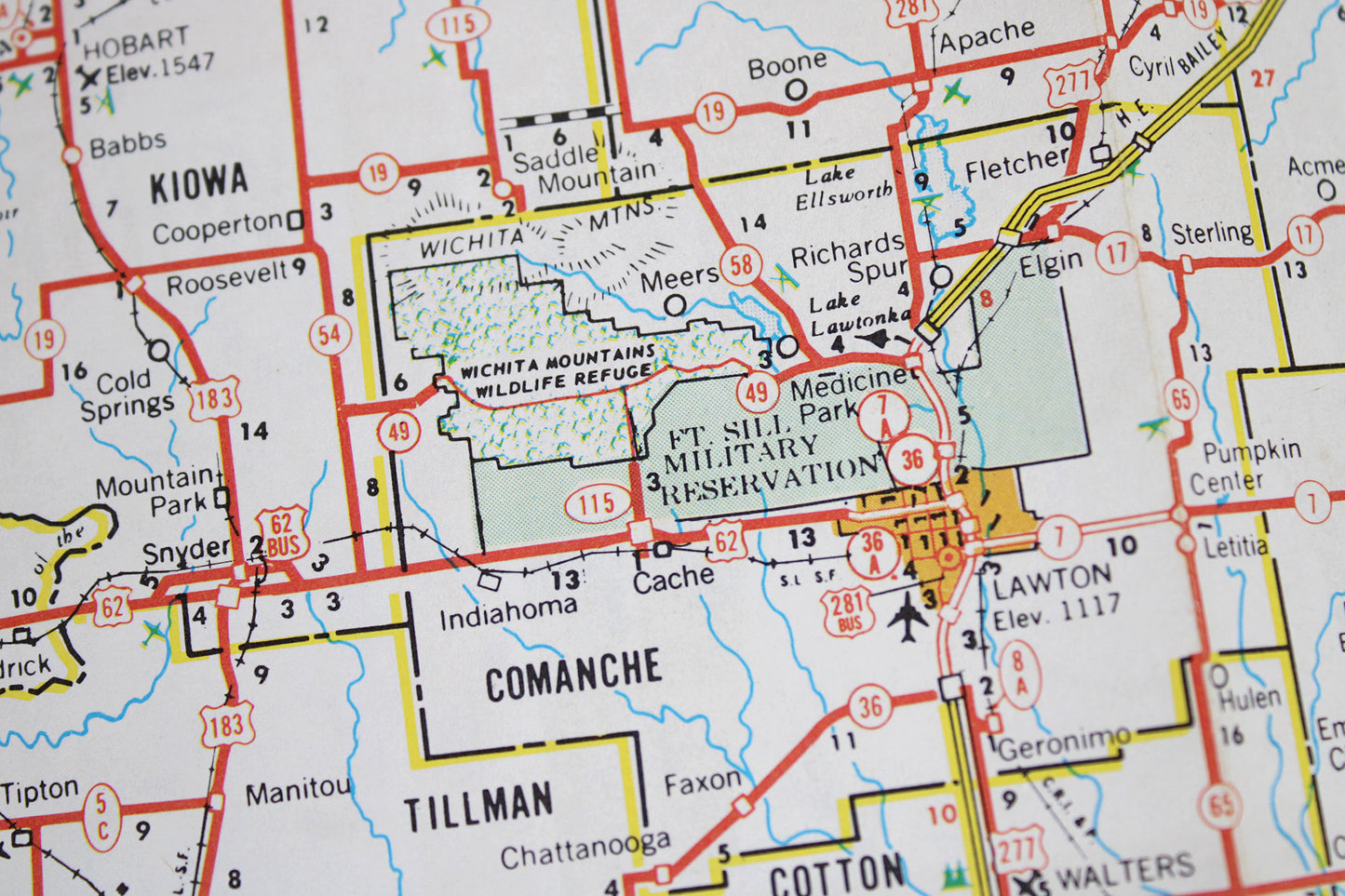 Oklahoma 1974 Official State Highway Map