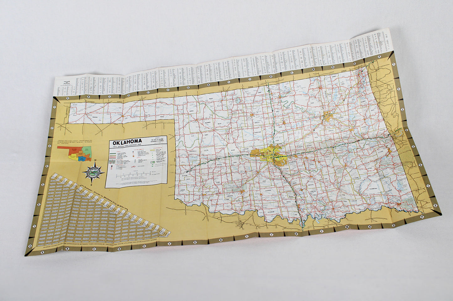 Oklahoma 1974 Official State Highway Map