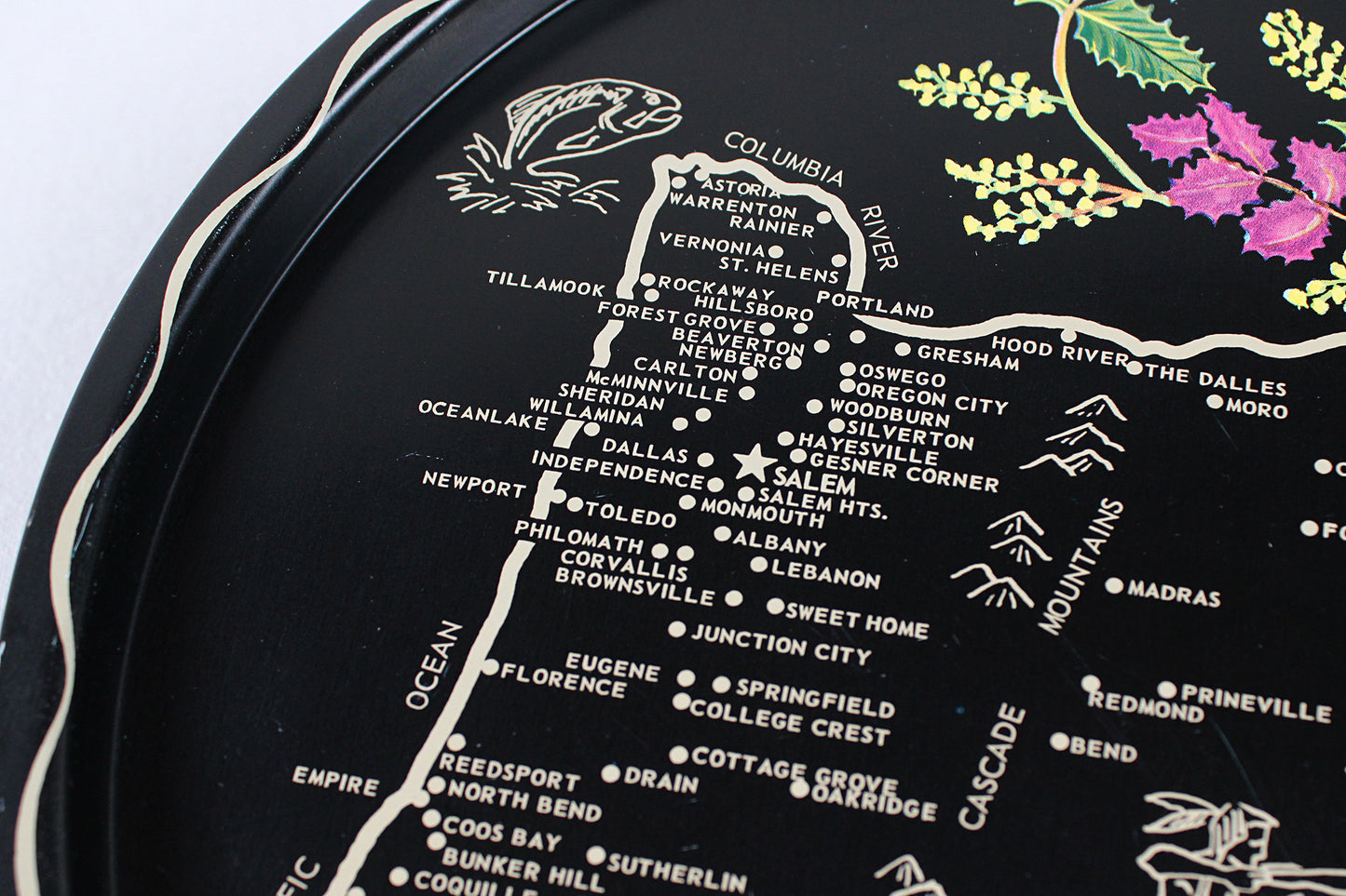 Oregon Souvenir Metal Serving Tray — 100th Anniversary Celebration / State Centennial Edition (1859-1959)
