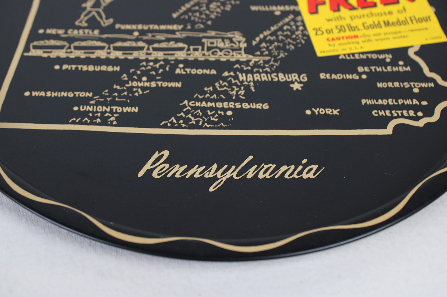 Pennsylvania Souvenir Metal Serving Tray