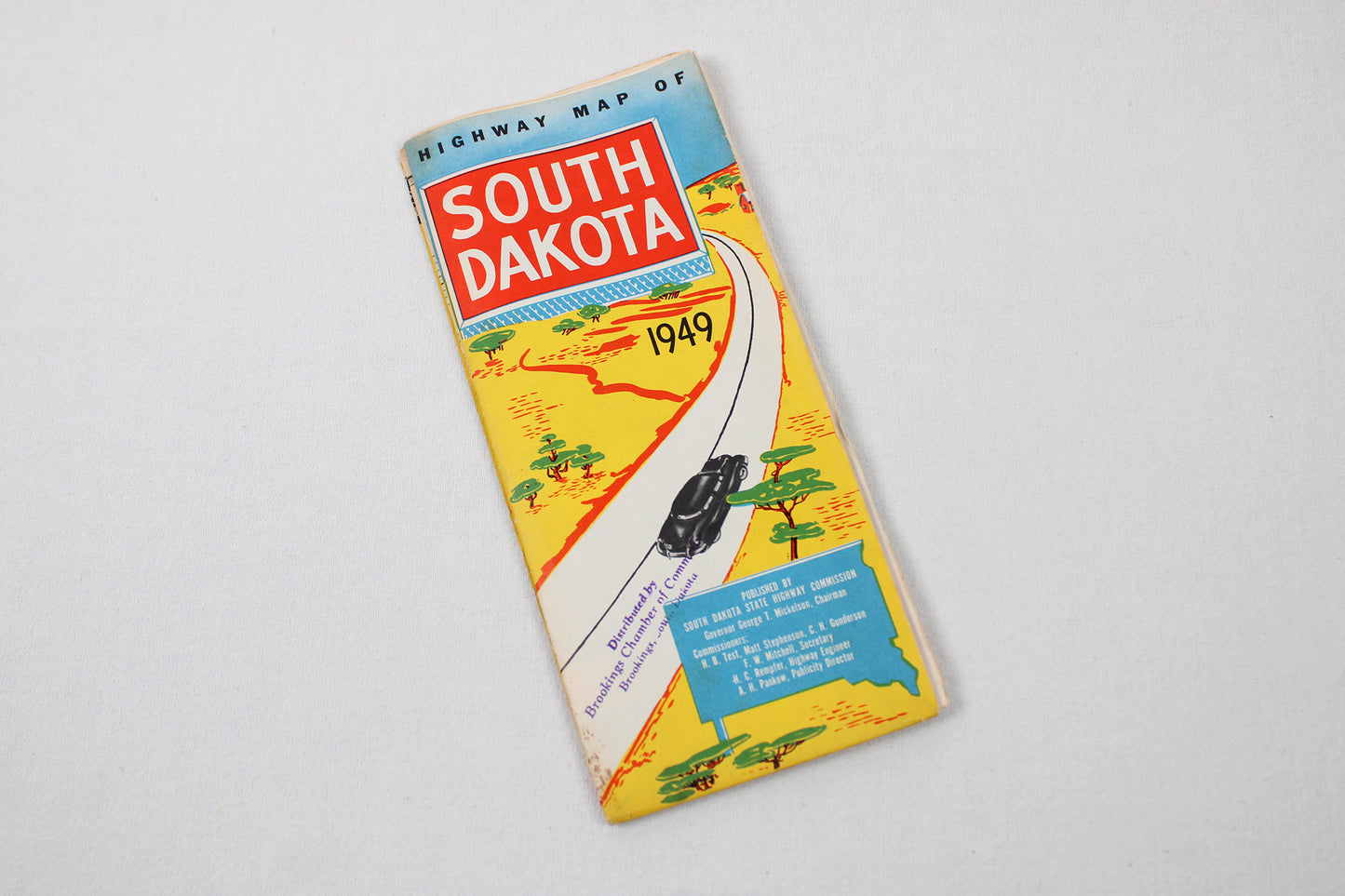Highway Map of South Dakota, 1949