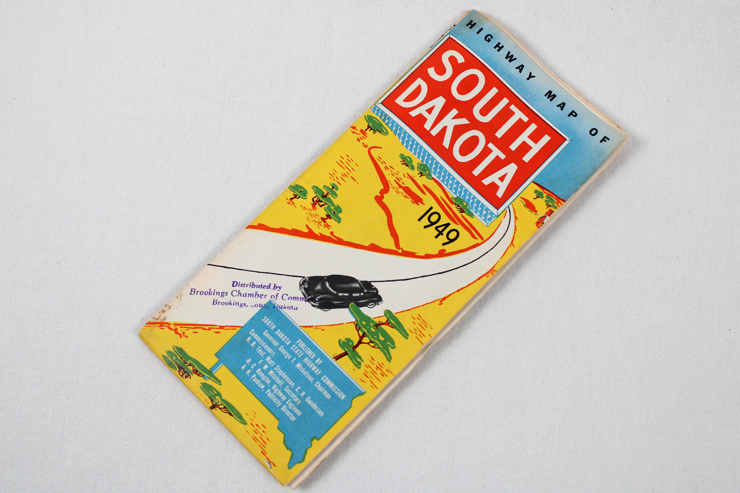 Highway Map of South Dakota, 1949
