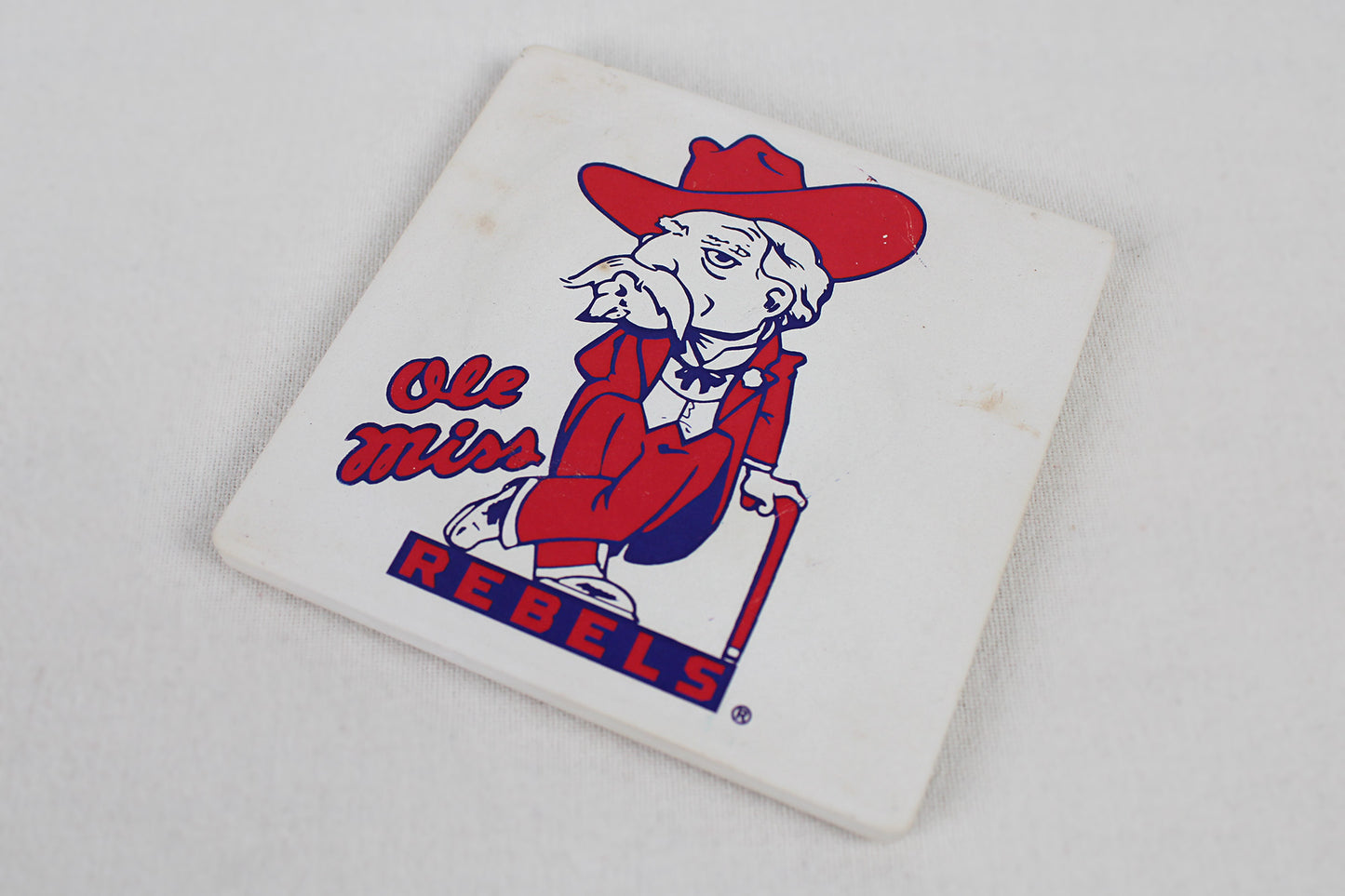 University Of Mississippi Colonel Reb Ceramic Coaster