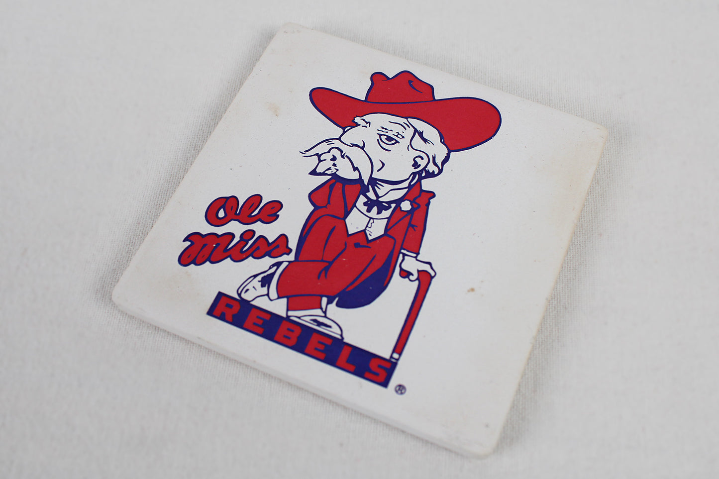 University Of Mississippi Colonel Reb Ceramic Coaster