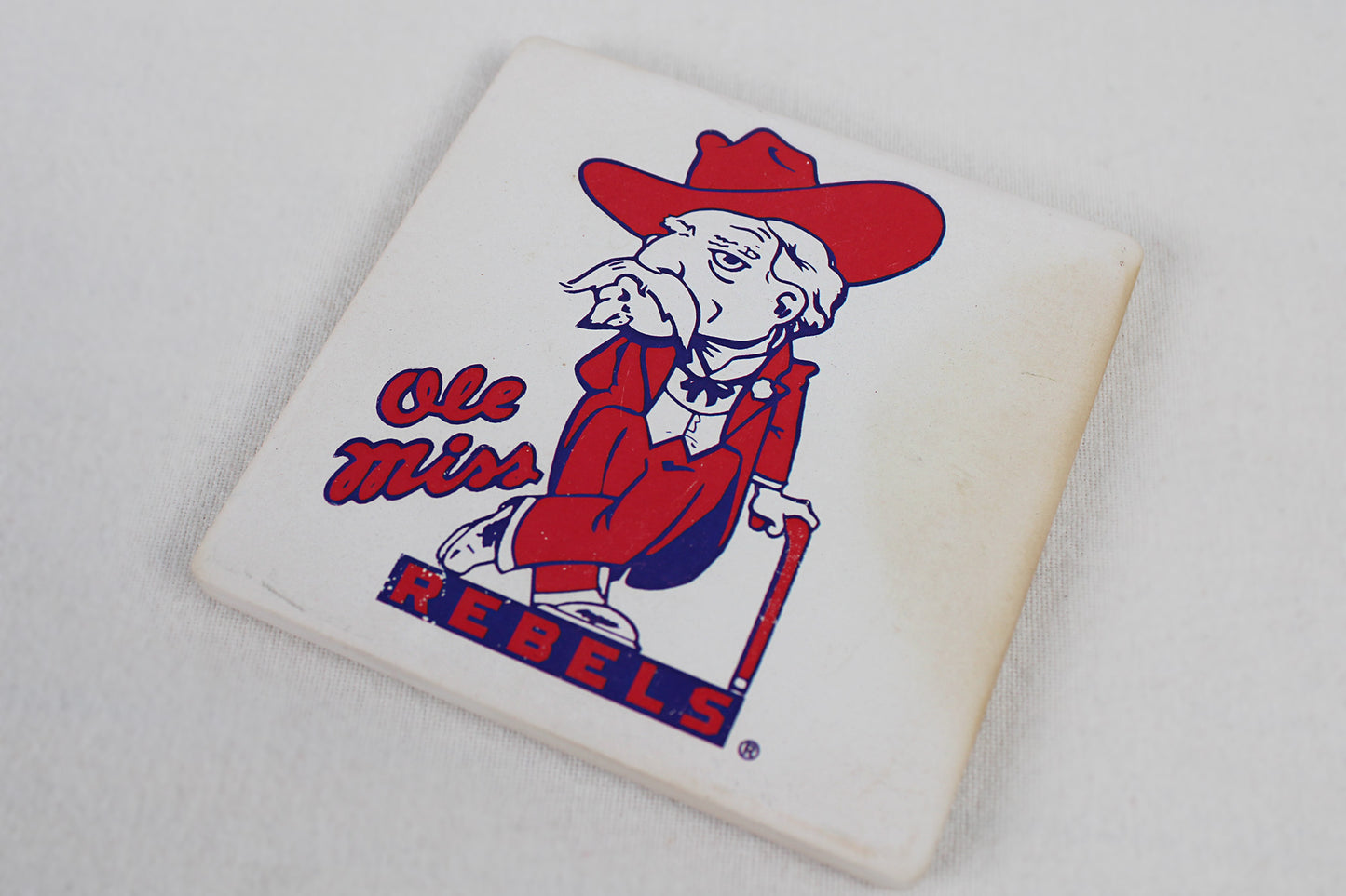 University Of Mississippi Colonel Reb Ceramic Coaster