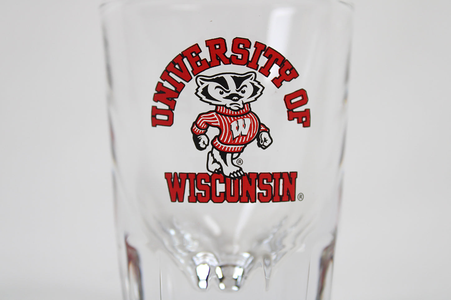 University of Wisconsin Bucky The Badger Prism Shot Glass