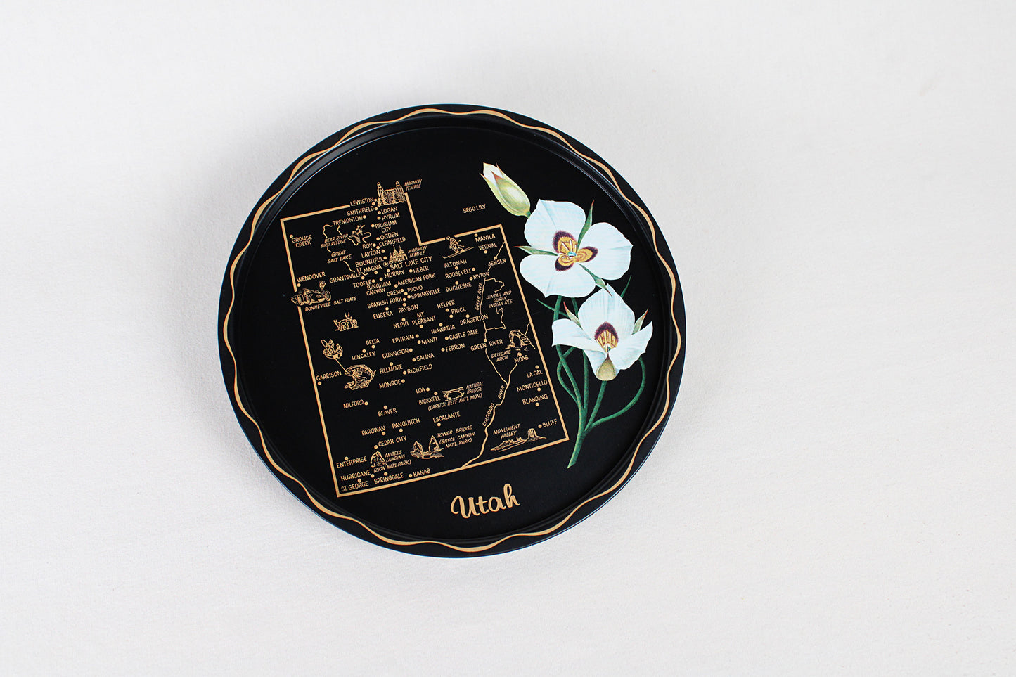 Utah Souvenir Metal Serving Tray