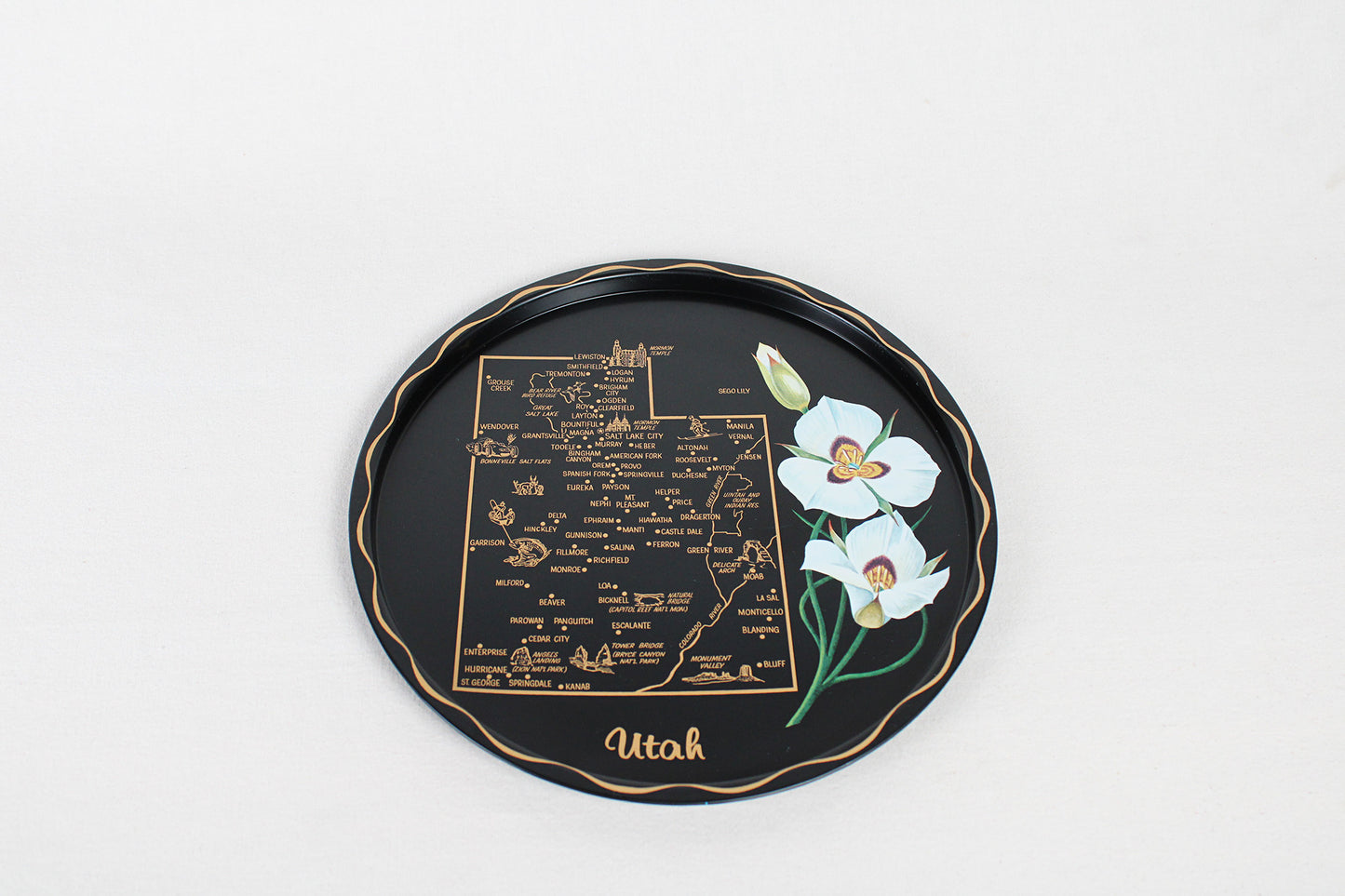 Utah Souvenir Metal Serving Tray