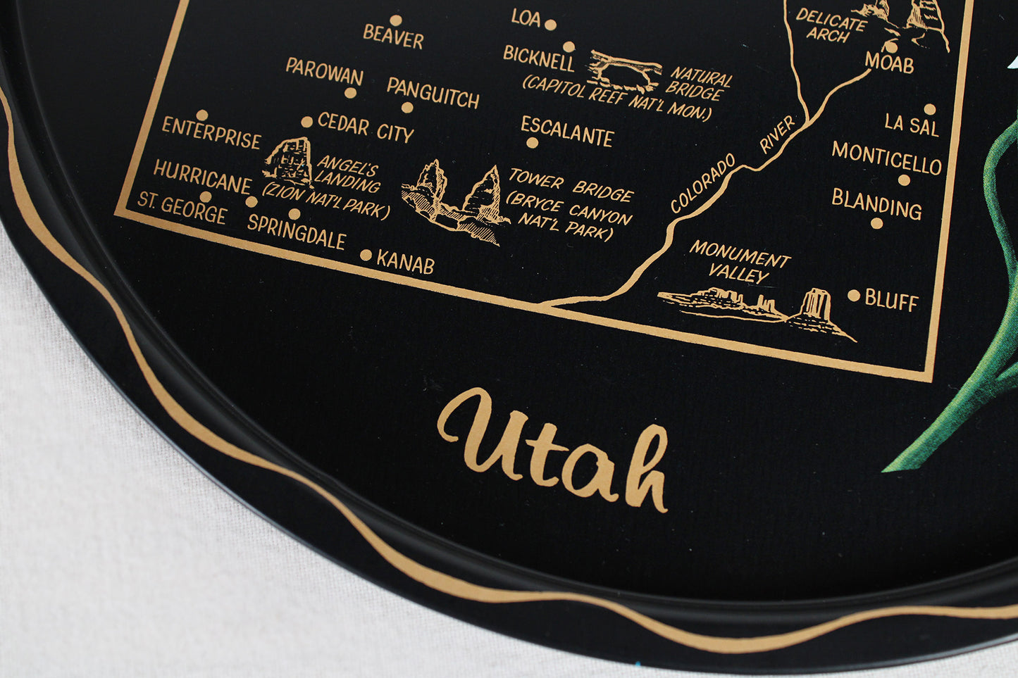 Utah Souvenir Metal Serving Tray