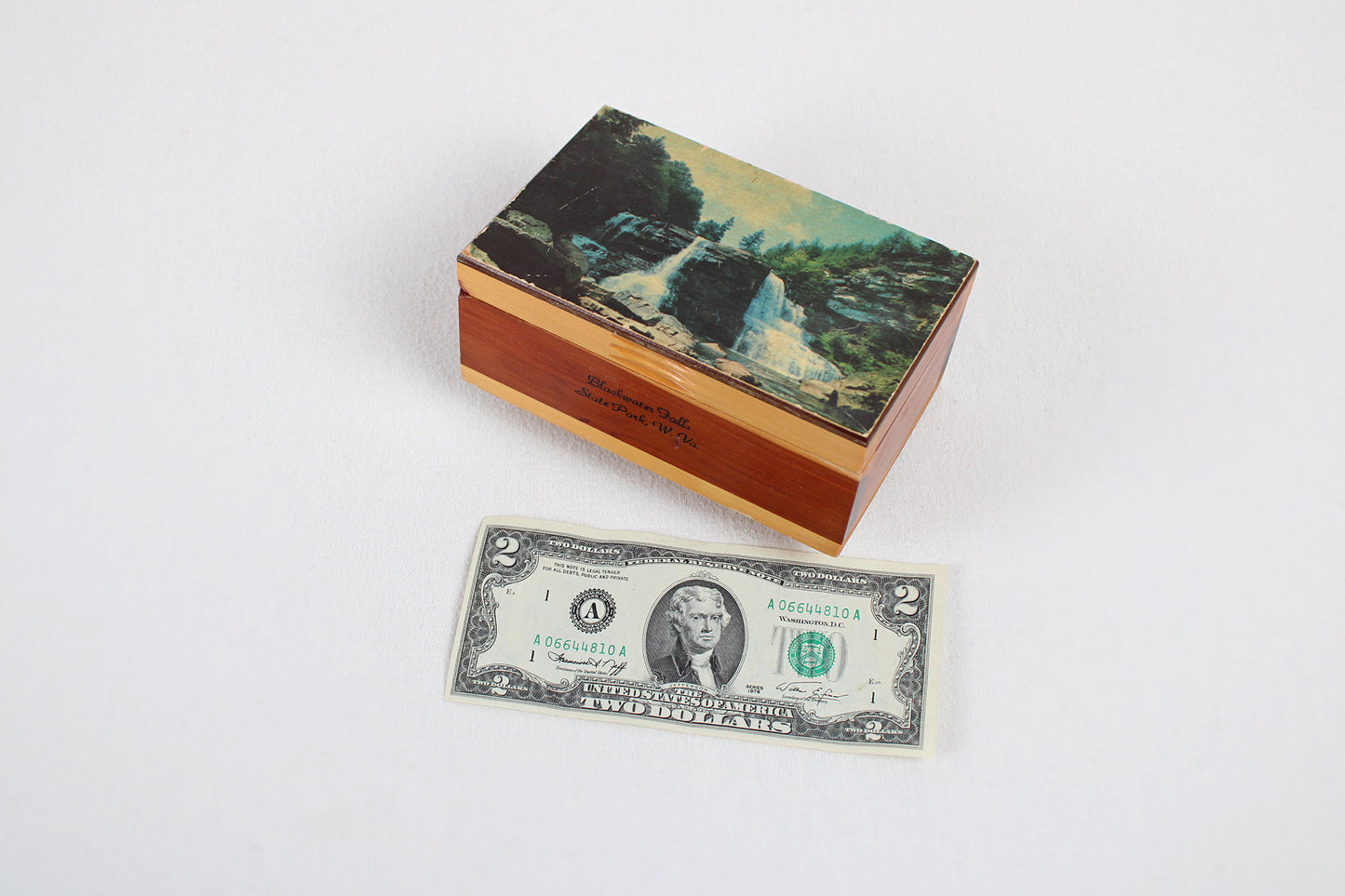 West Virginia Blackwater Falls State Park Scenic Image Cedar Stash Box