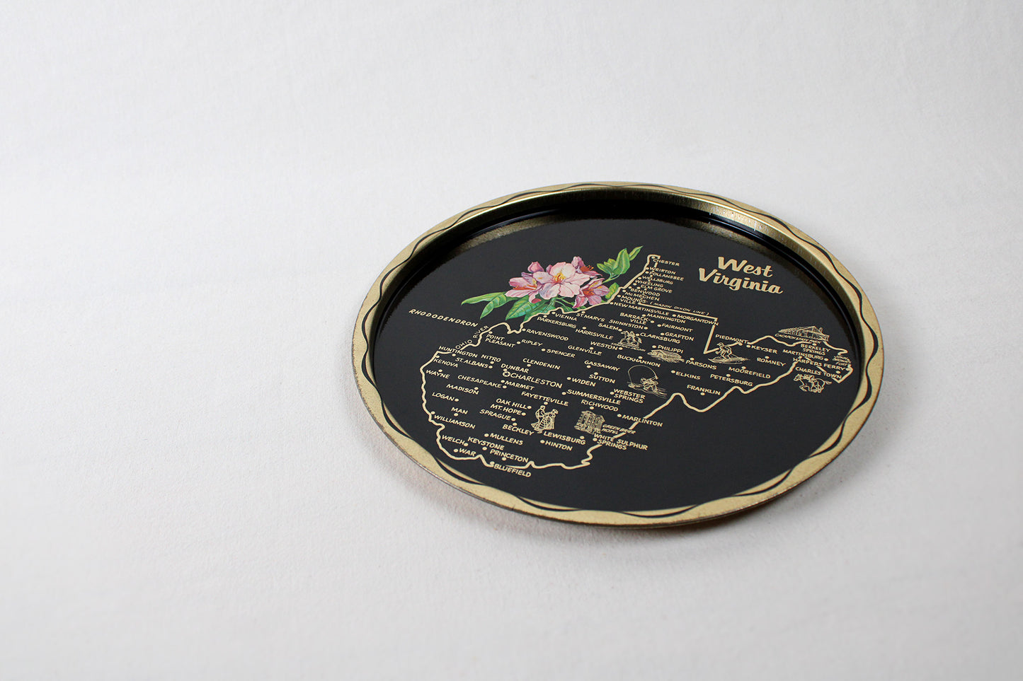 West Virginia Souvenir Metal Serving Tray