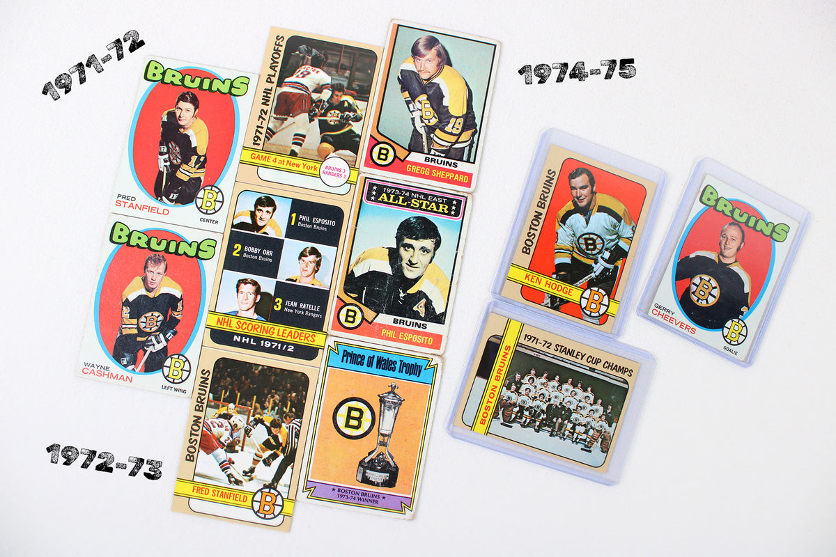 Boston Bruins: 1971-72 - 1980-81 Topps Hockey Card Team Pack