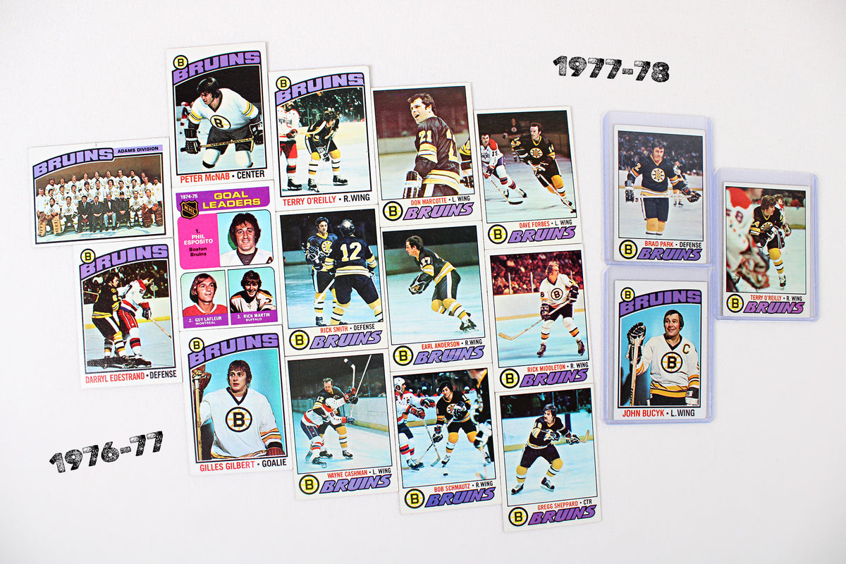 Boston Bruins: 1971-72 - 1980-81 Topps Hockey Card Team Pack