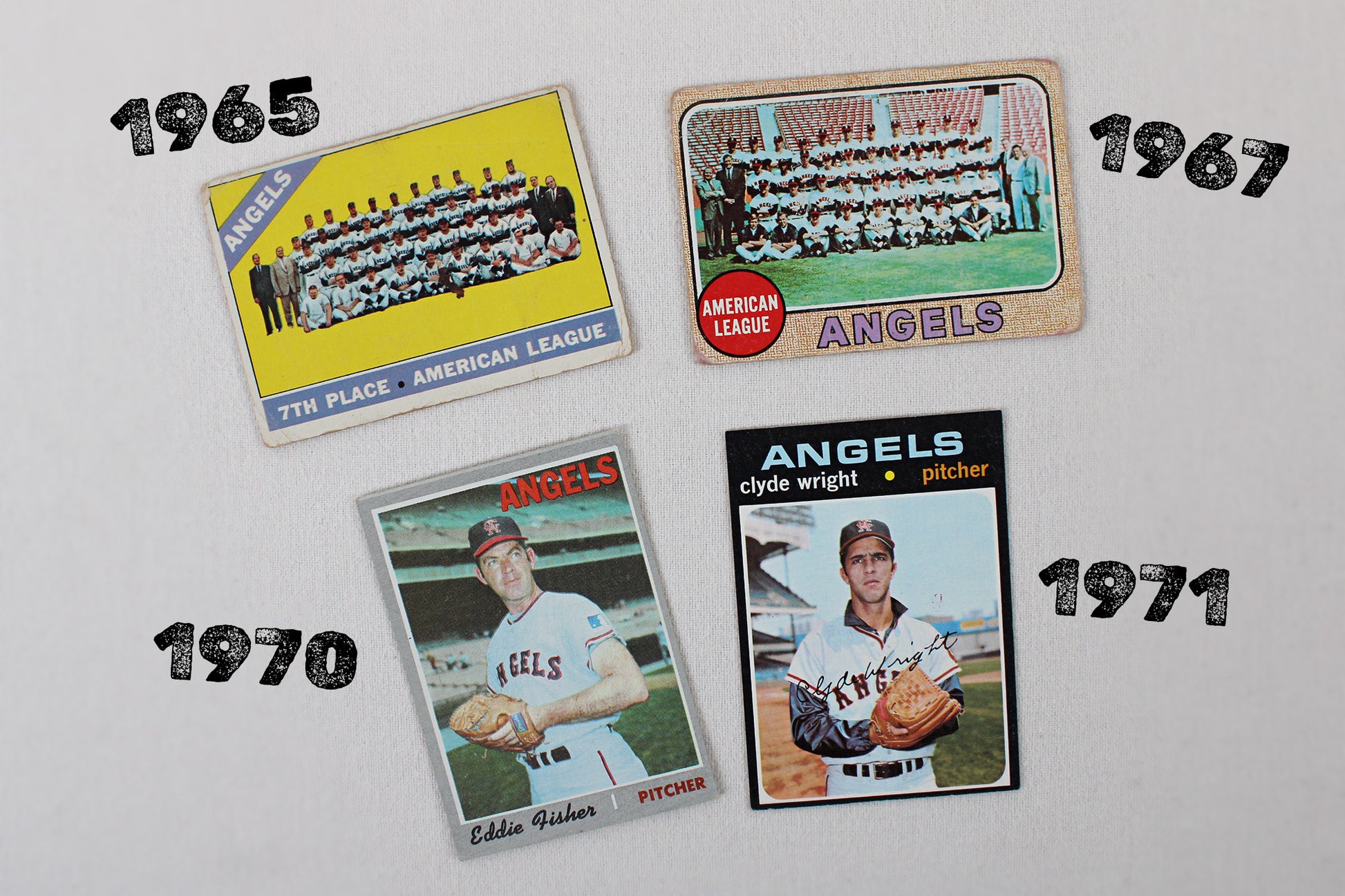 California Angels: 1966-1971 Topps Baseball Card Pack