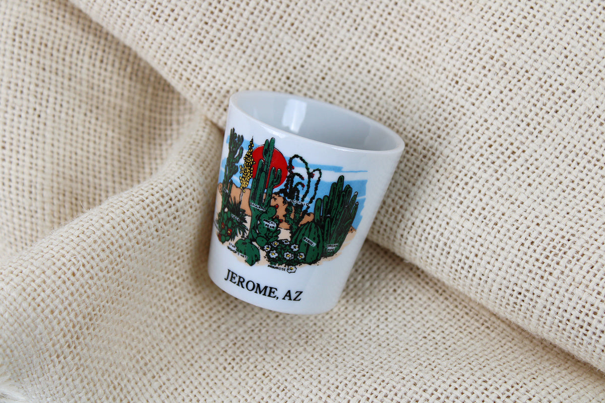 Arizona Souvenir Shot Glass Naming The Historic Mining Town Of Jerome