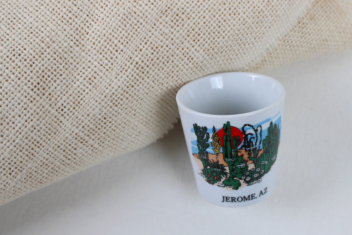 Arizona Souvenir Shot Glass Naming The Historic Mining Town Of Jerome