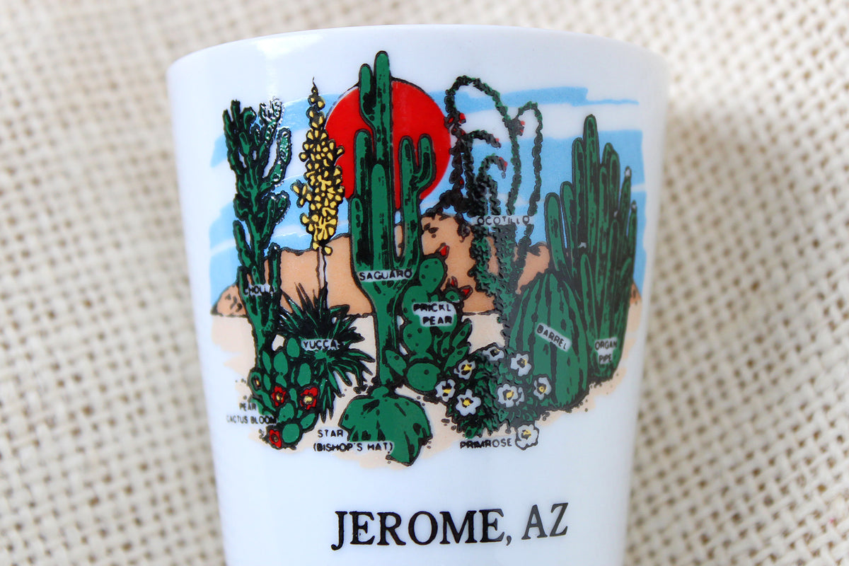 Arizona Souvenir Shot Glass Naming The Historic Mining Town Of Jerome