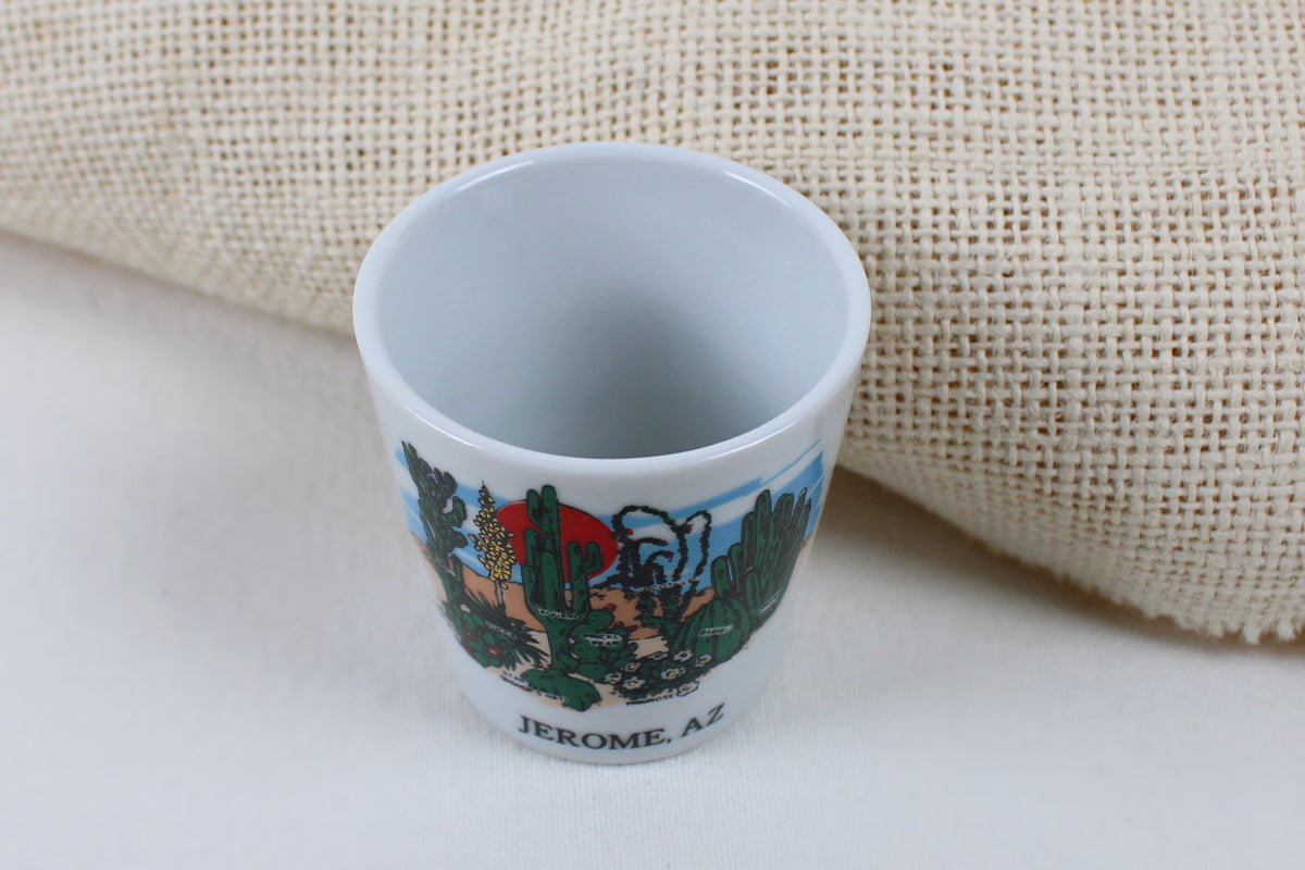 Arizona Souvenir Shot Glass Naming The Historic Mining Town Of Jerome